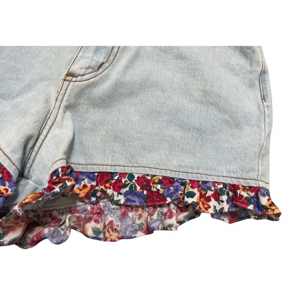 Concepts & Designs Vintage 90s High Waisted Sz 9 Mom Ruffle Denim Shorts 24 x 3 - Picture 2 of 5
